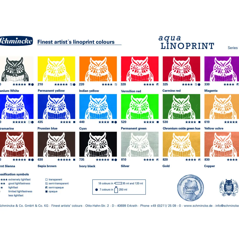 Schmincke Farba Aqua Linoprint - - 610, Yellow Ochre, 35 ml