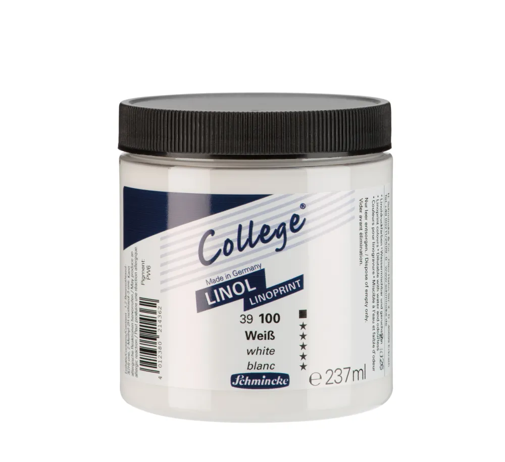 Schmincke Farba College Linoprint - - 100, White, 237 ml > Techniki Graficzne