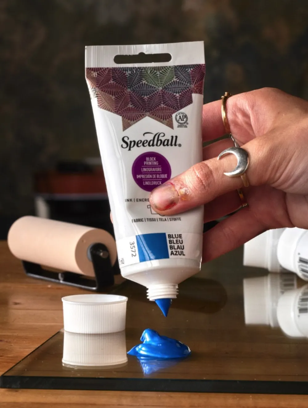 Speedball Farba do linorytu Block Printing Ink - - Violet 75 ml > Techniki Graficzne
