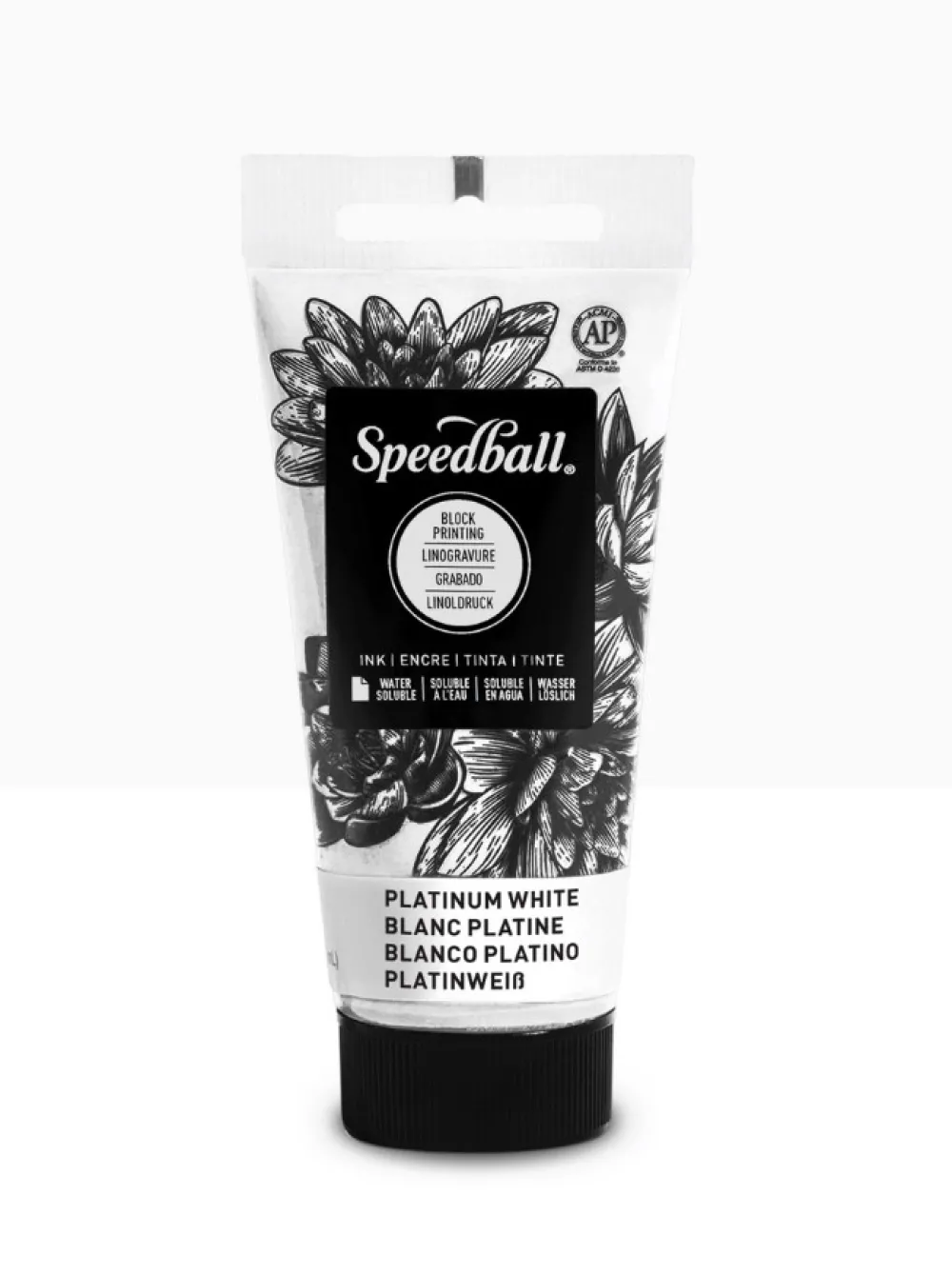 Speedball Farba do linorytu Water-Soluble Ink - - Platinum White 75 ml