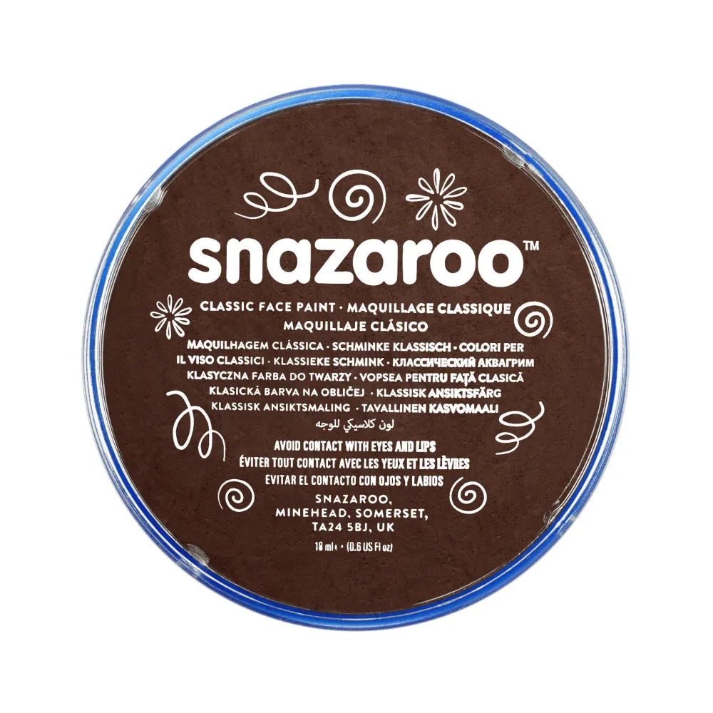 Snazaroo Farba do malowania twarzy - - Dark Brown, 18 ml > Farby Do Twarzy I Ciała