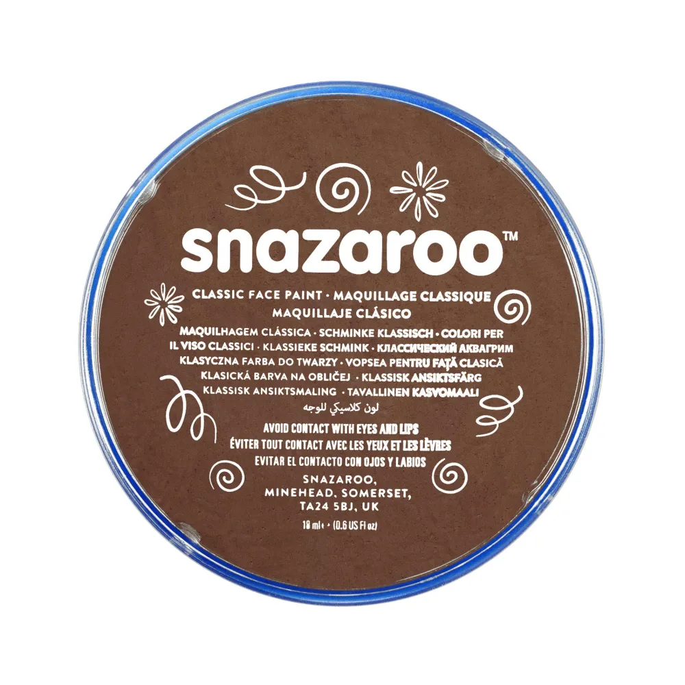Snazaroo Farba do malowania twarzy - - Light Brown, 18 ml