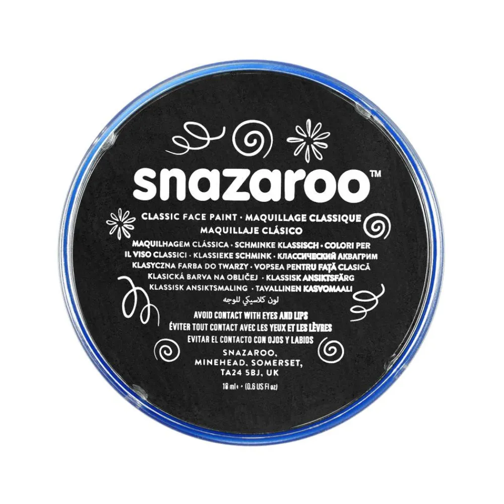 Snazaroo Farba do malowania twarzy - - czarna, 18 ml