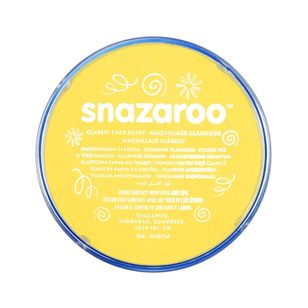 Snazaroo Farba do malowania twarzy - - żółta, 18 ml
