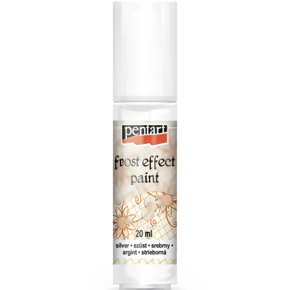 Pentart Farba do szkła efekt szronu - - biała, 20 ml