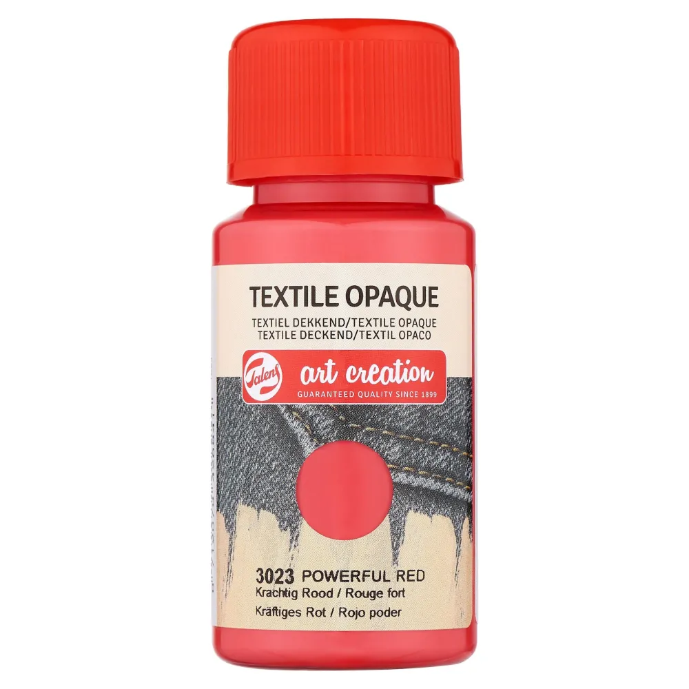 Talens Art Creation Farba do tkanin ciemnych Textile Opaque - - Powerful Red, 50 ml