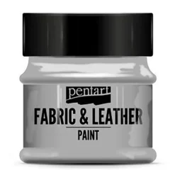 Pentart Farba do tkanin i skór - - brokatowe srebro, 50 ml