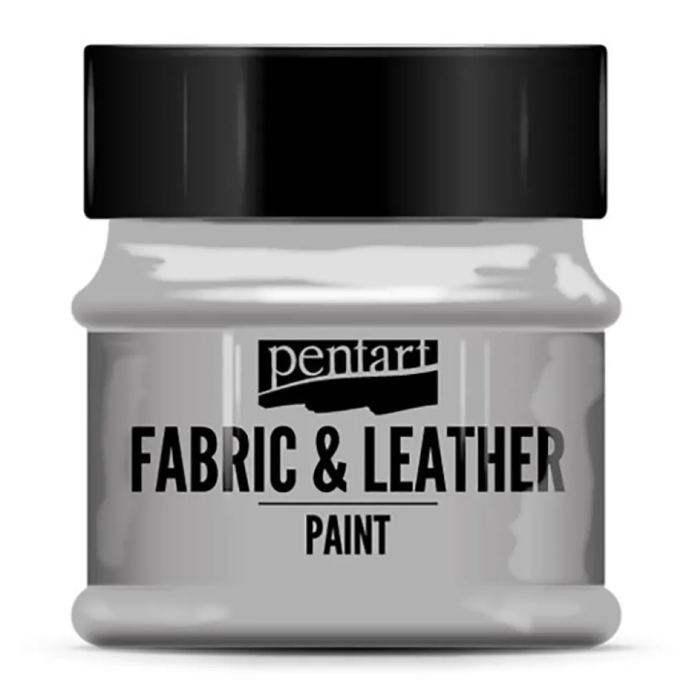 Pentart Farba do tkanin i skór - - srebrna, 50 ml