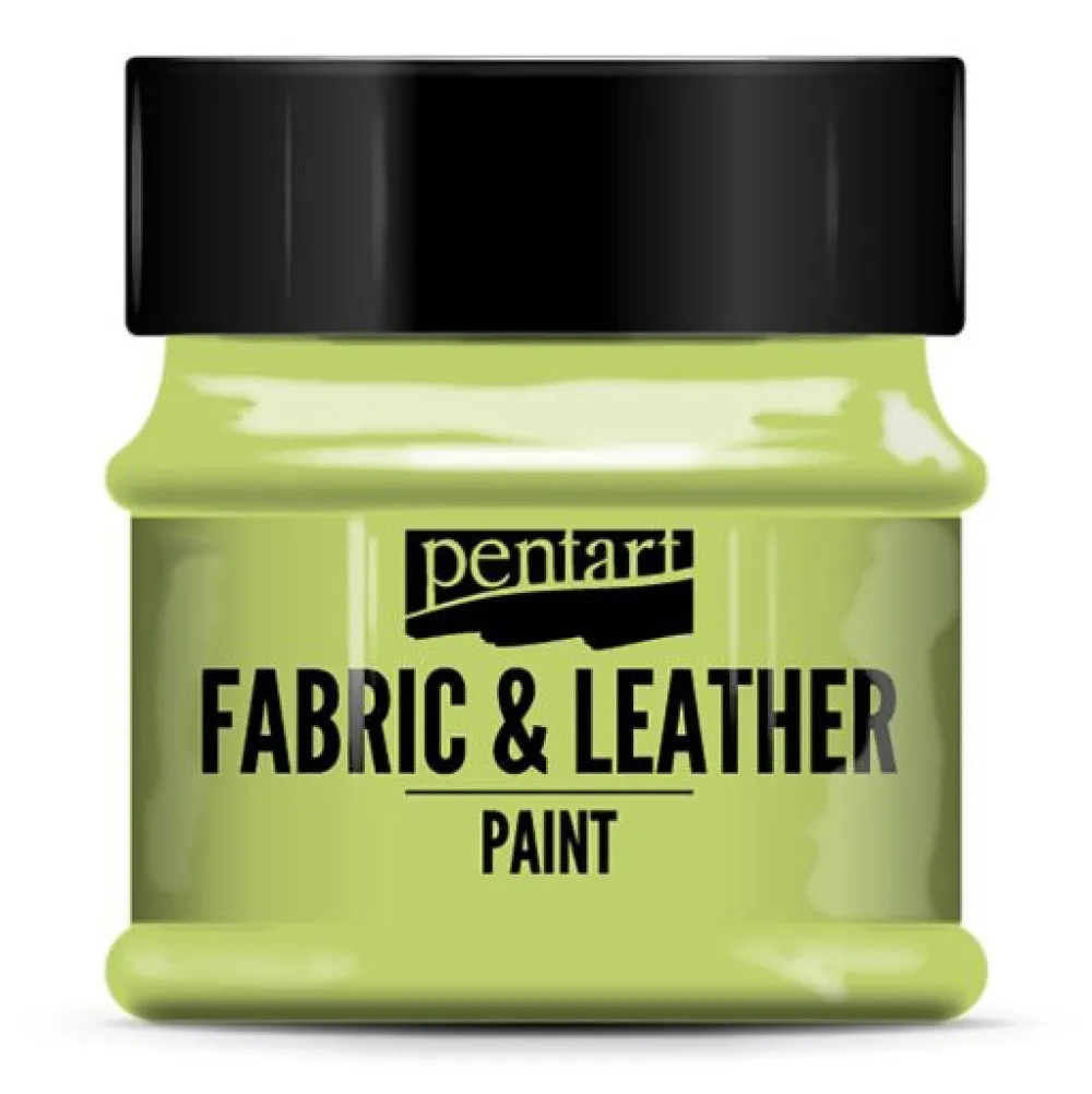 Pentart Farba do tkanin i skór - - zielona, 50 ml > Farby I Pisaki Do Tkanin