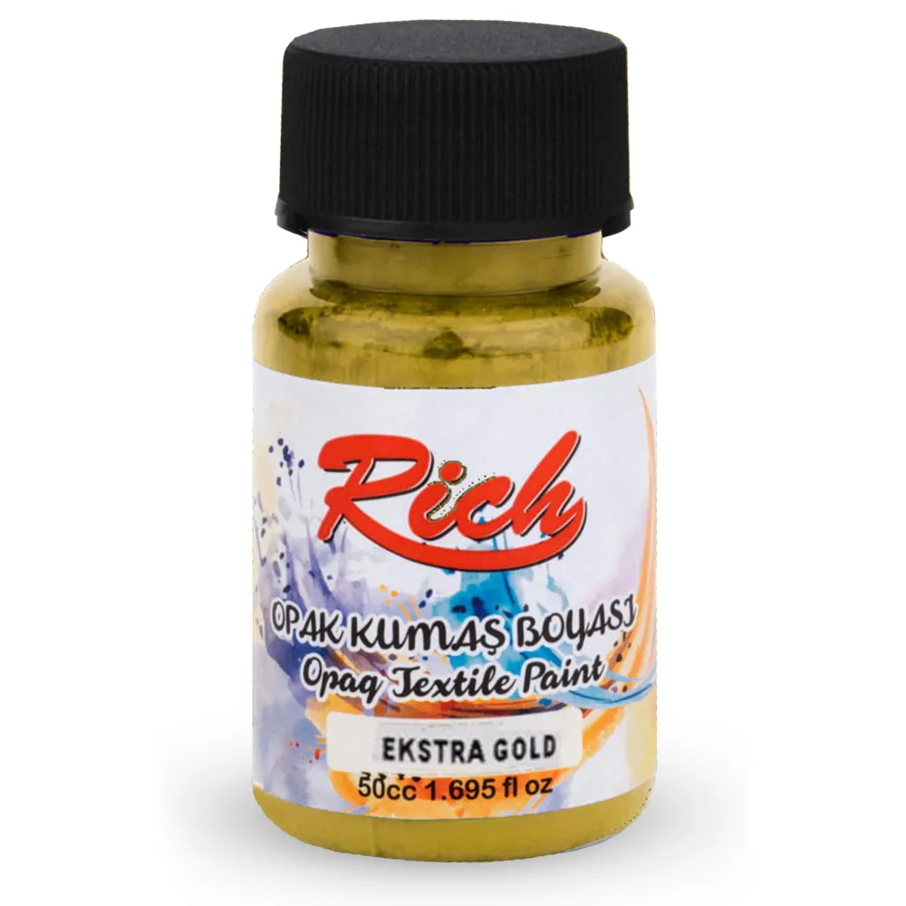 Rich Farba do tkanin Metallic - - Extra Gold, 50 ml