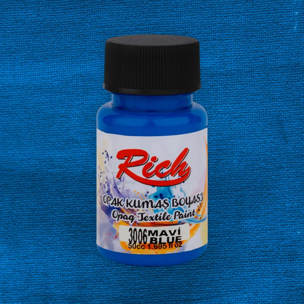 Rich Farba do tkanin Opaque - - Blue, 50 ml > Farby I Pisaki Do Tkanin