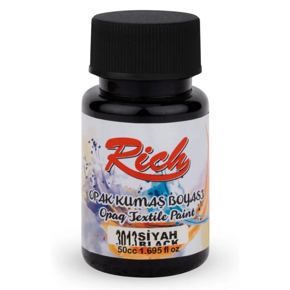 Rich Farba do tkanin Opaque - - Black, 50 ml > Farby I Pisaki Do Tkanin