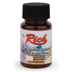 Rich Farba do tkanin Opaque - - Brown, 50 ml