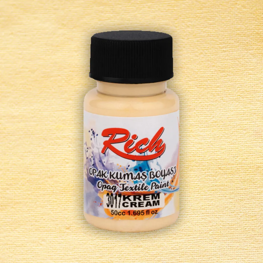 Rich Farba do tkanin Opaque - - Cream, 50 ml > Farby I Pisaki Do Tkanin
