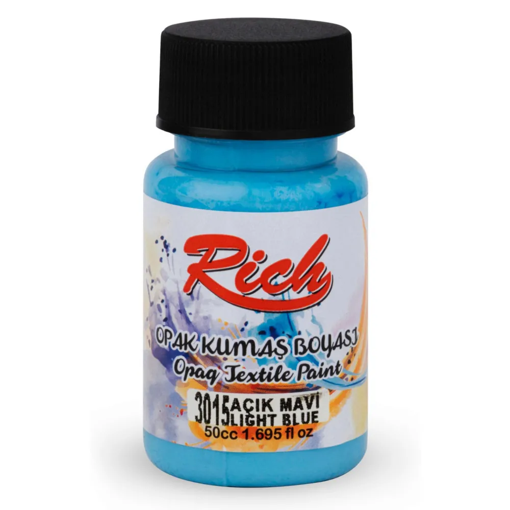 Rich Farba do tkanin Opaque - - Light Blue, 50 ml