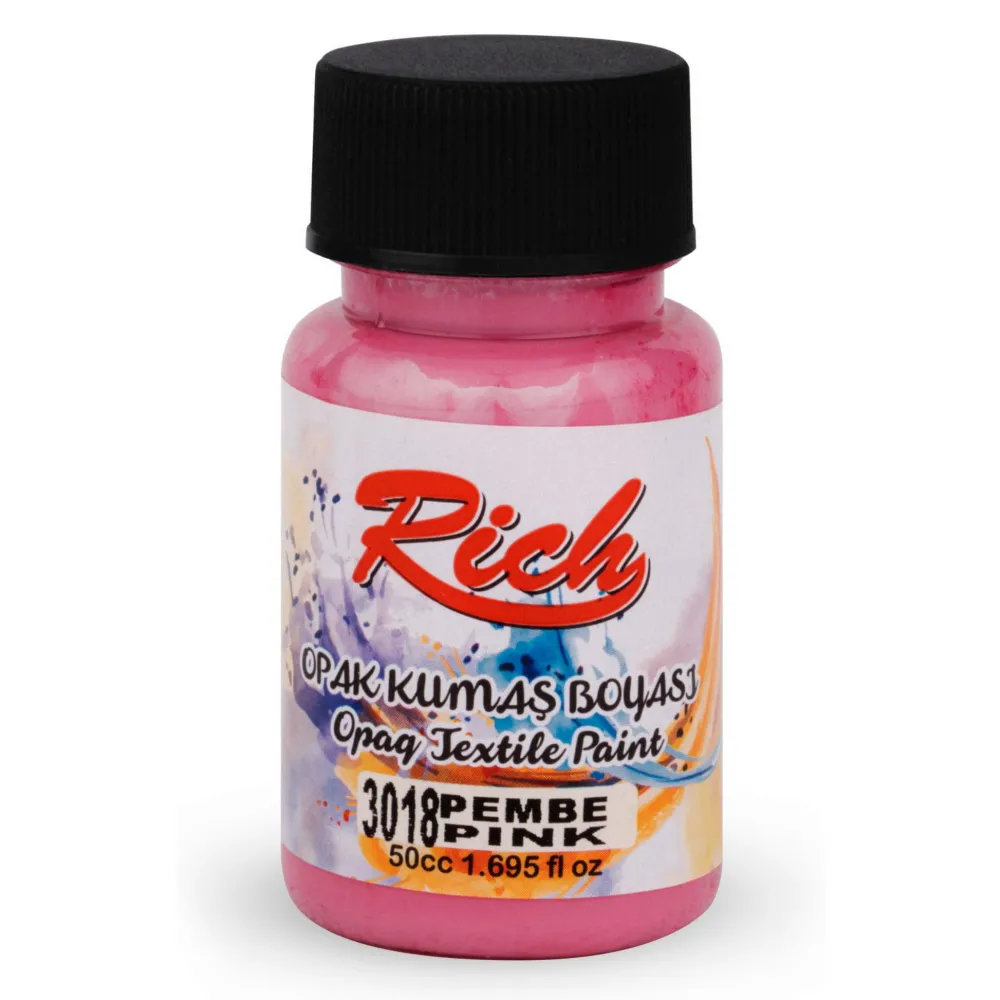 Rich Farba do tkanin Opaque - - Pink, 50 ml > Farby I Pisaki Do Tkanin