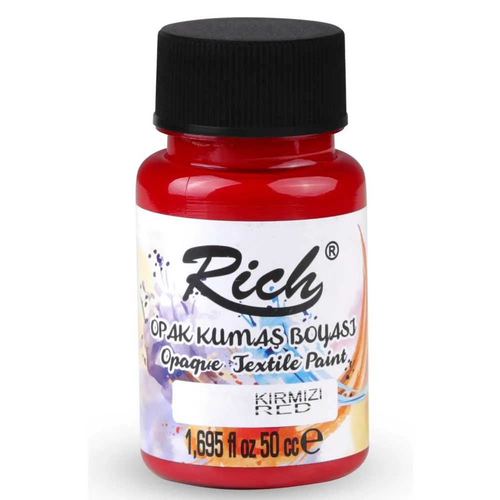 Rich Farba do tkanin Opaque - - Red, 50 ml