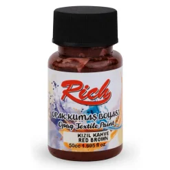 Rich Farba do tkanin Opaque - - Red Brown, 50 ml