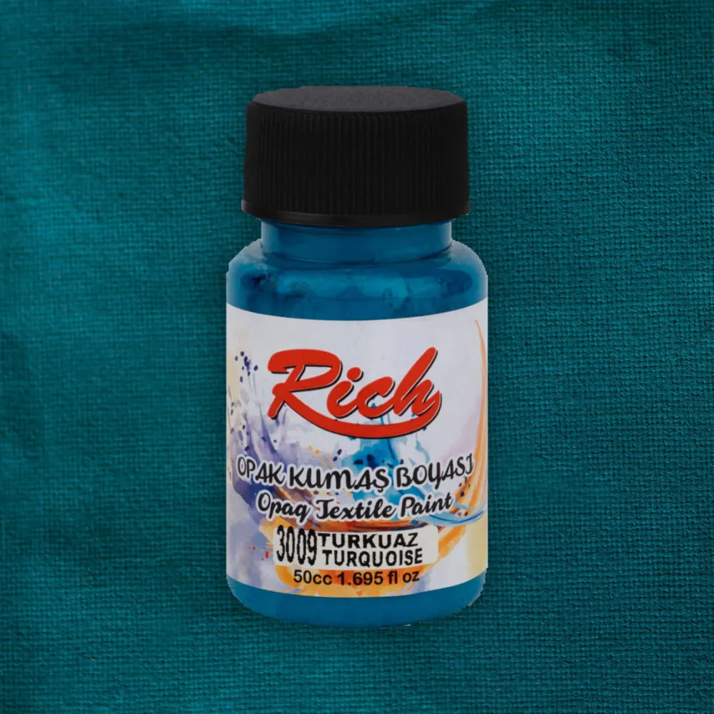 Rich Farba do tkanin Opaque - - Turquoise, 50 ml > Farby I Pisaki Do Tkanin