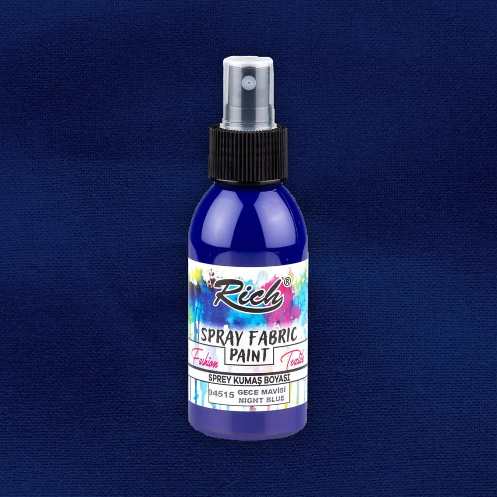 Rich Farba do tkanin w sprayu - - Night Blue, 100 ml > Farby I Pisaki Do Tkanin