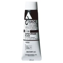 Holbein Farba gwasz Acryla Gouache - - Super Opaque Black, 20 ml