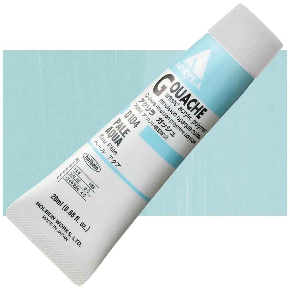 Holbein Farba gwasz Acryla Gouache - - Pale Aqua, 20 ml