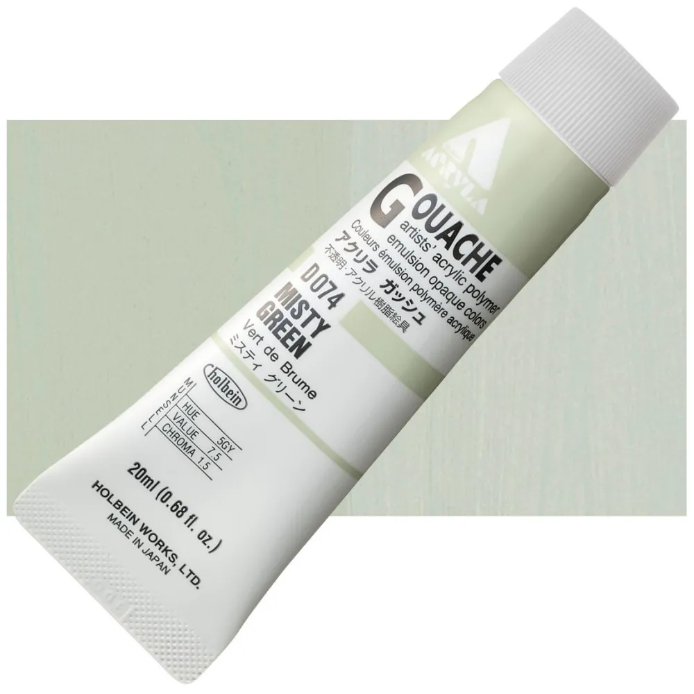 Holbein Farba gwasz Acryla Gouache - - Misty Green, 20 ml