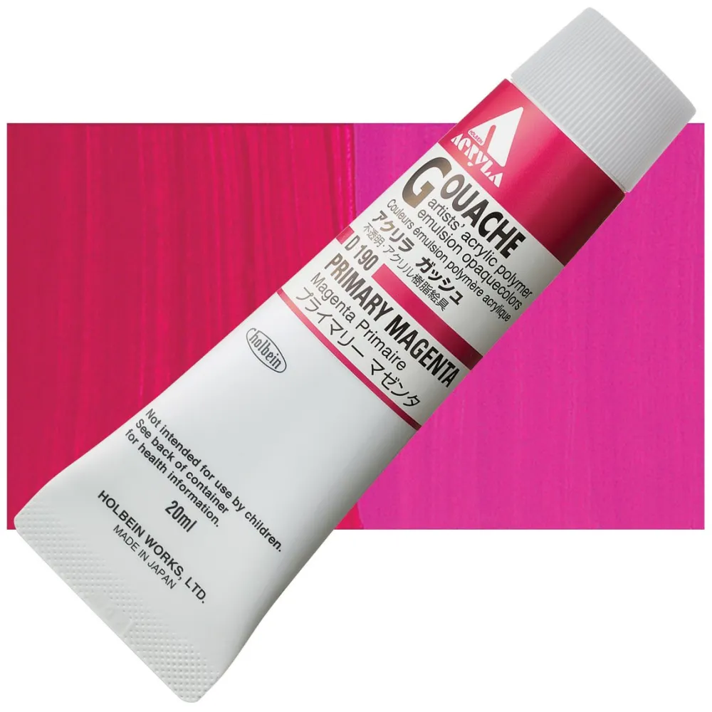Holbein Farba gwasz Acryla Gouache - - Primary Magenta, 20 ml > Farby Gwasze I Tempery