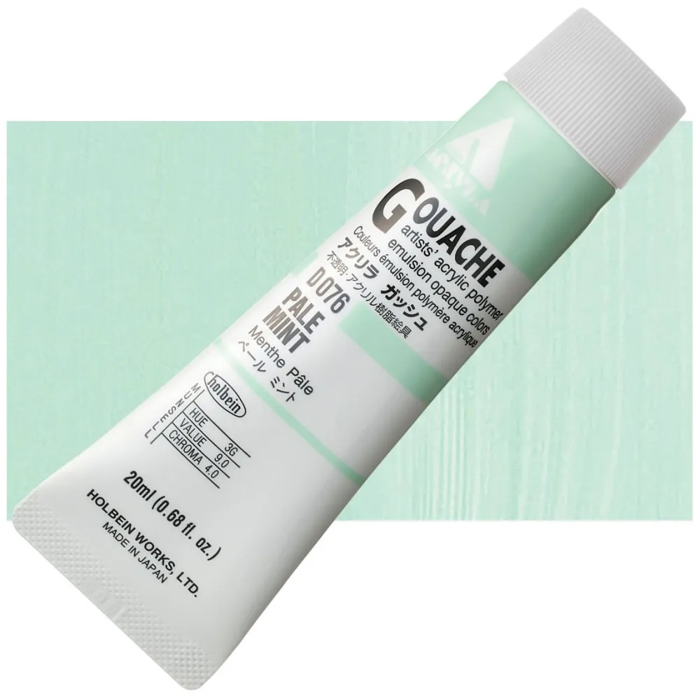 Holbein Farba gwasz Acryla Gouache - - Pale Mint, 20 ml