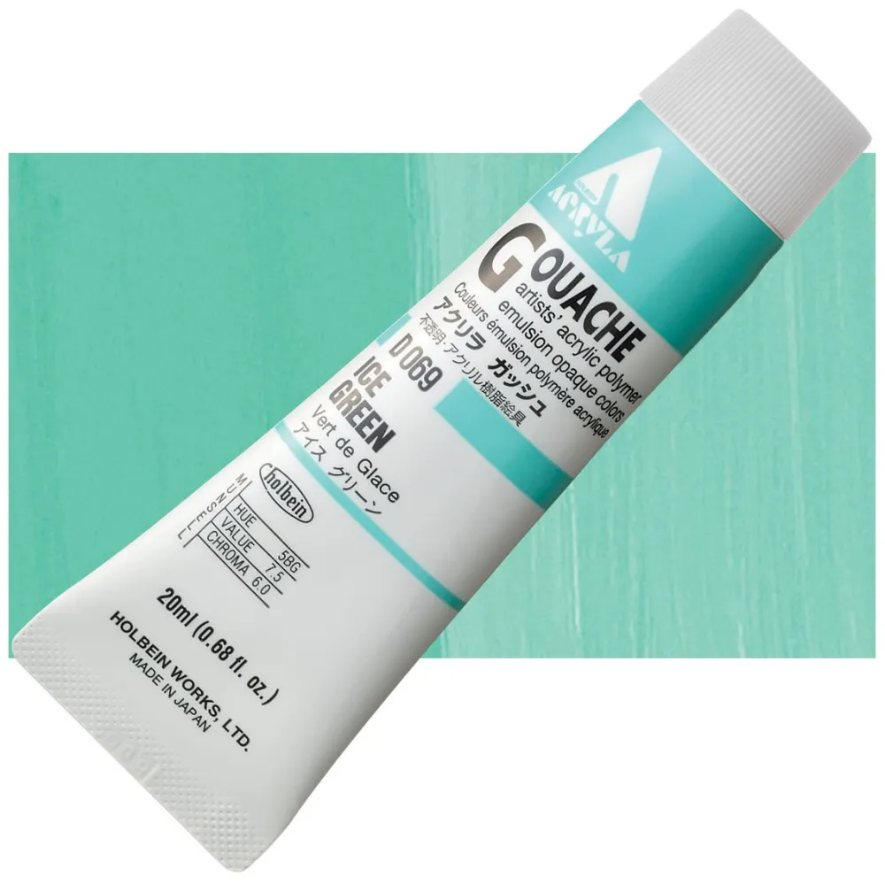 Holbein Farba gwasz Acryla Gouache - - Ice Green, 20 ml