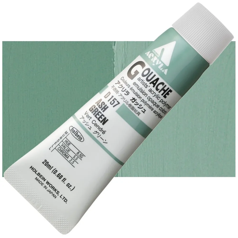 Holbein Farba gwasz Acryla Gouache - - Ash Green, 20 ml