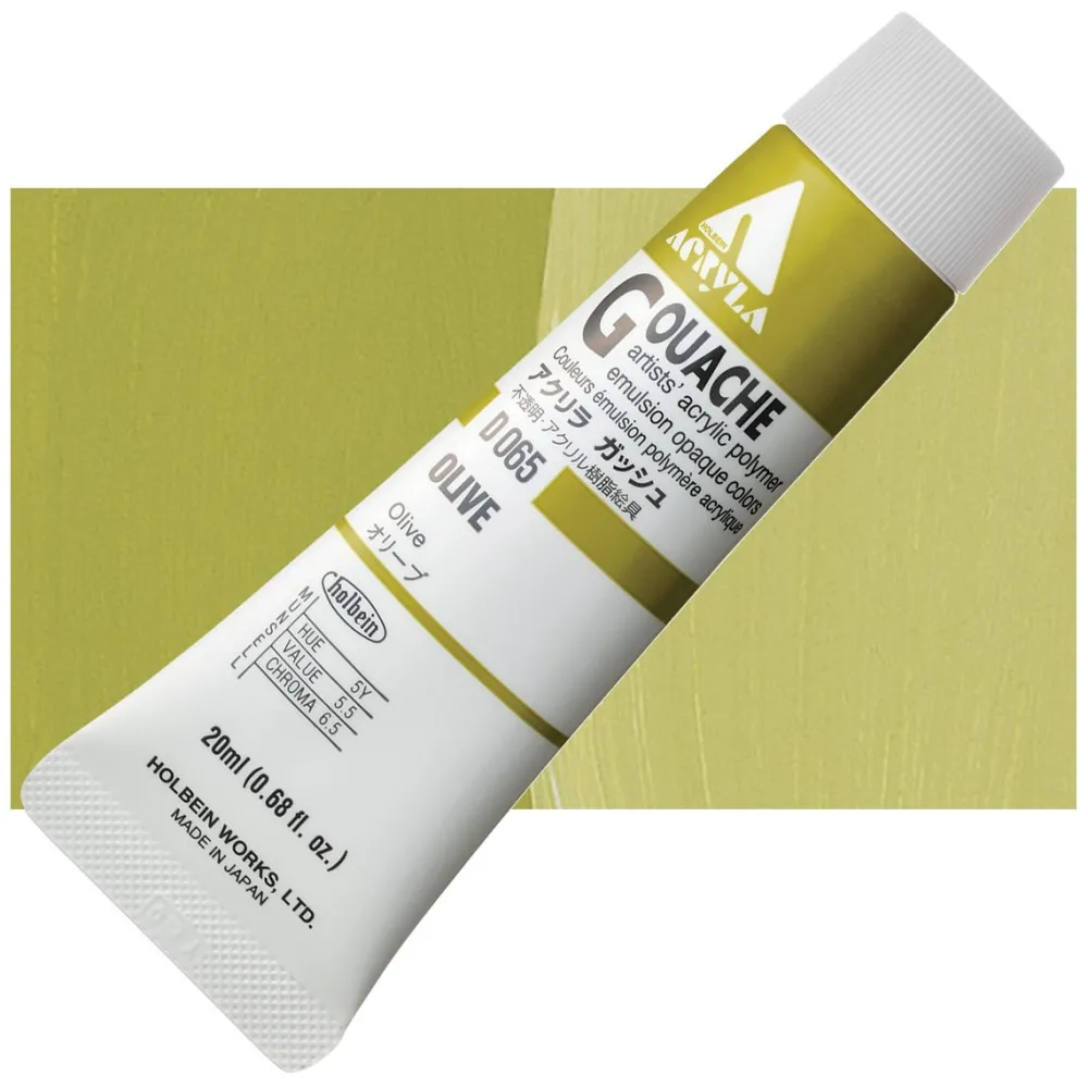 Holbein Farba gwasz Acryla Gouache - - Olive, 20 ml