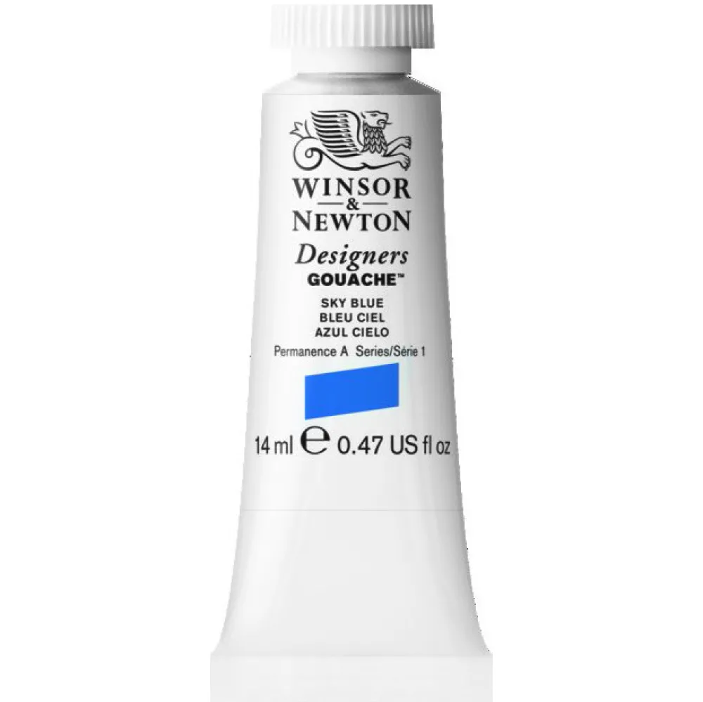 Winsor & Newton Farba gwasz Designers Gouache - - Sky Blue, 14 ml