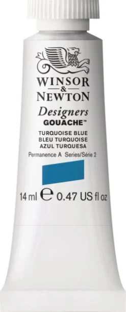 Winsor & Newton Farba gwasz Designers Gouache - - Turquoise Blue, 14 ml