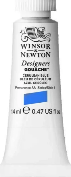 Winsor & Newton Farba gwasz Designers Gouache - - Cerulean Blue, 14 ml > Farby Gwasze I Tempery