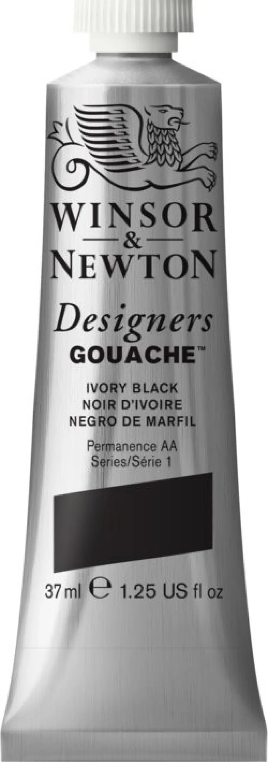 Winsor & Newton Farba gwasz Designers Gouache - - Ivory Black, 37 ml