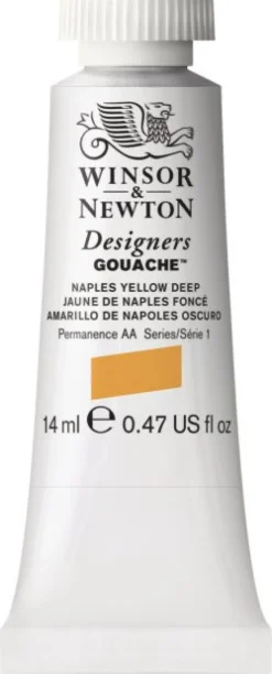 Winsor & Newton Farba gwasz Designers Gouache - - Naples Yellow Deep, 14 ml