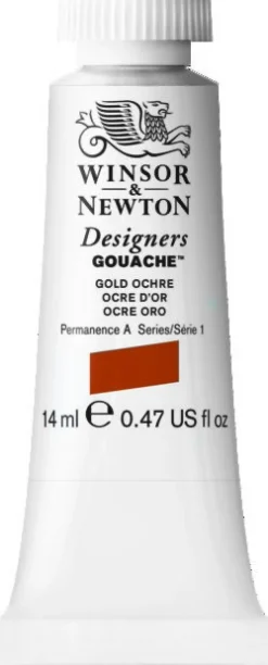 Winsor & Newton Farba gwasz Designers Gouache - - Gold Ochre, 14 ml