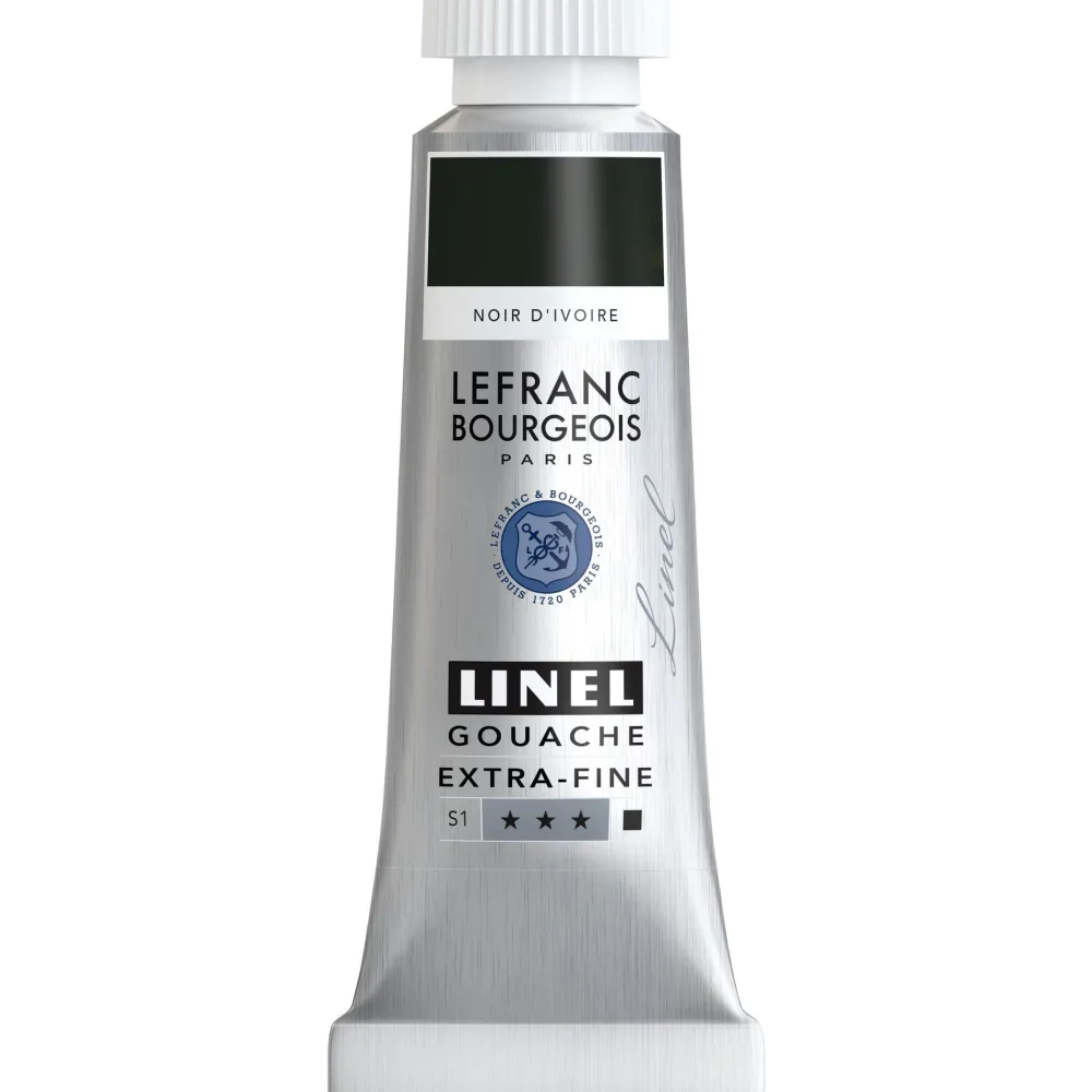 Lefranc & Bourgeois Farba gwasz Linel - - Ivory Black 14 ml
