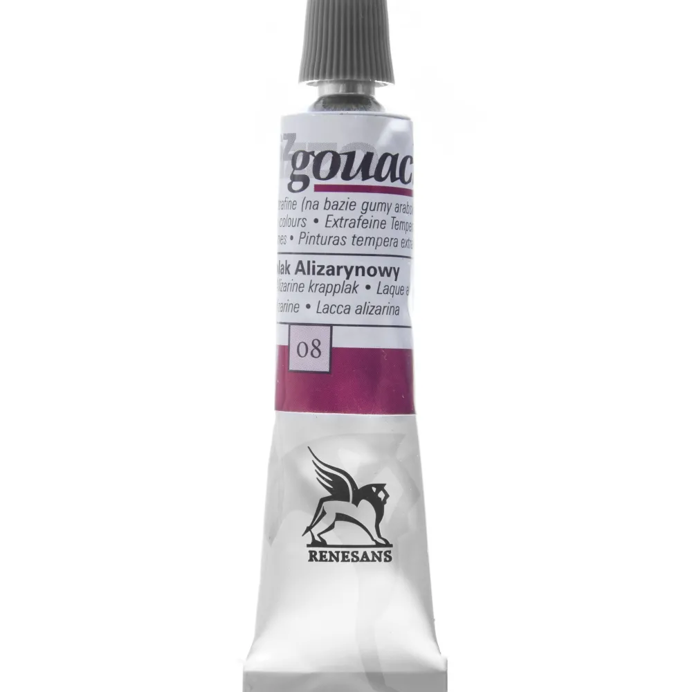 Renesans Farba gwasz - - 08, alizarine crimson, 20 ml > Farby Gwasze I Tempery
