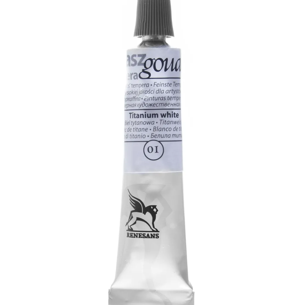Renesans Farba gwasz - - 1, titanium white, 20 ml > Farby Gwasze I Tempery