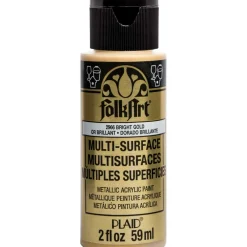 FolkArt Farba metaliczna Multi-Surface - - Bright Gold, 59 ml > Farby Akrylowe|Farby Dekoracyjne