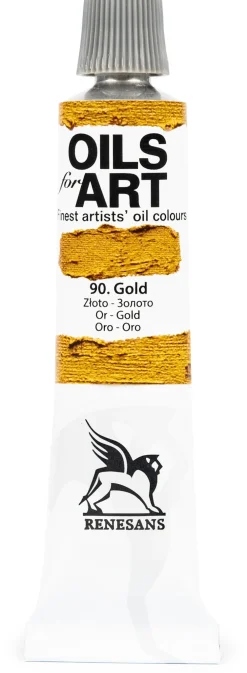 Renesans Farba olejna metaliczna Olej for Art - - 90, złoto, 20 ml > Farby Olejne