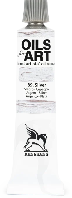 Renesans Farba olejna metaliczna Olej for Art - - 89, srebro, 20 ml