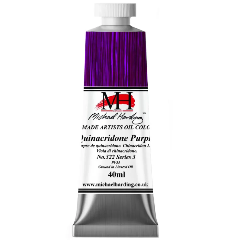 Michael Harding Farba olejna - - 322, Quinacridone Purple, 40 ml