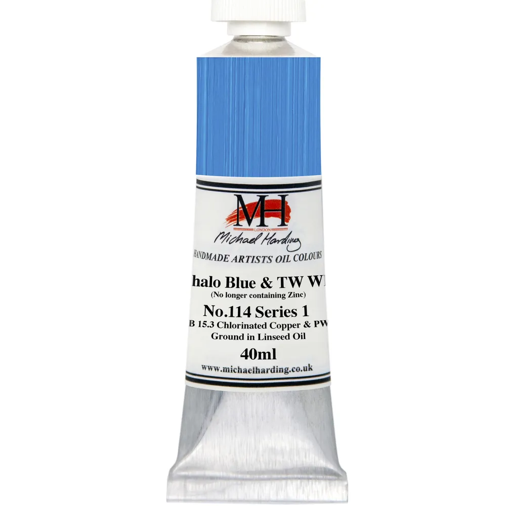Michael Harding Farba olejna - - 114, Phthalo Blue & Titanium White, 40 ml