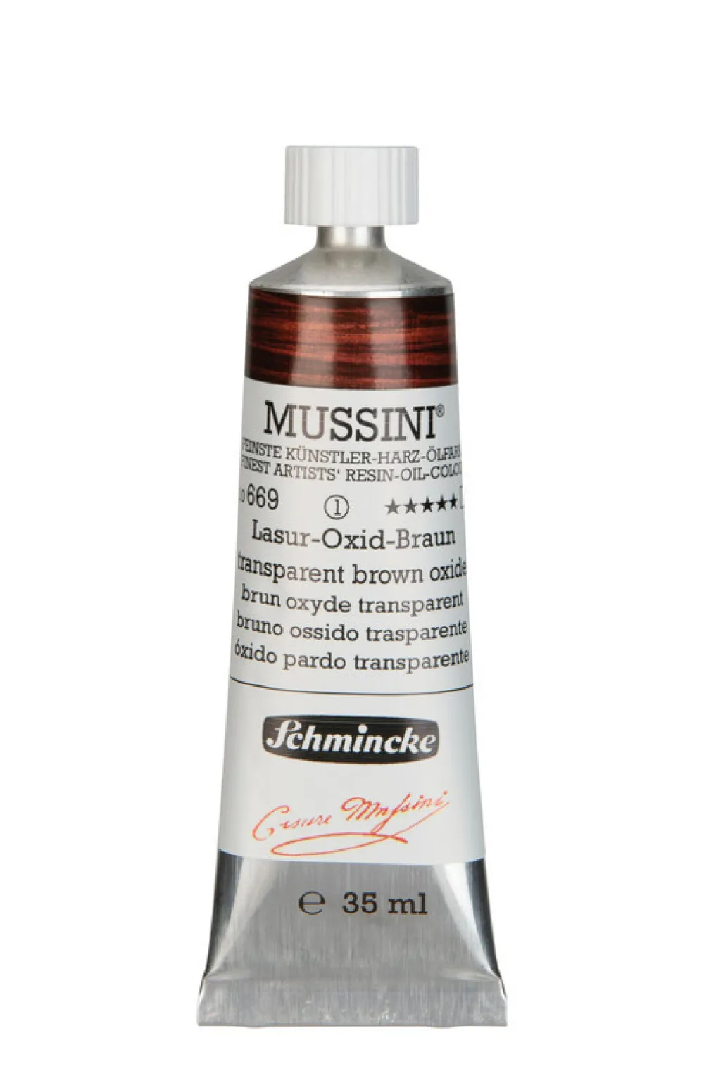 Schmincke Farba olejna Mussini - - 669, Transparent Brown Oxide, 35 ml