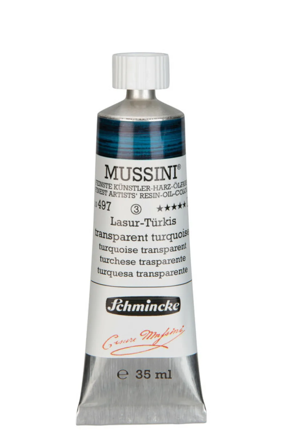 Schmincke Farba olejna Mussini - - 497, Transparent Turquoise, 35 ml