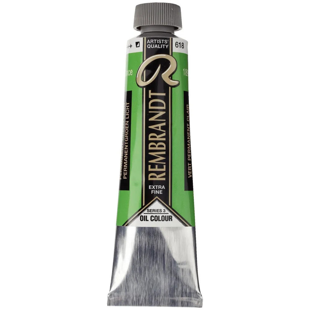Rembrandt Farba olejna - - Permanent Green Light, 40 ml