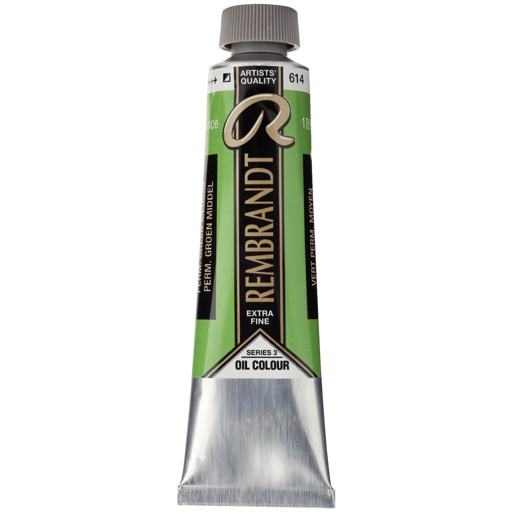 Rembrandt Farba olejna - - Permanent Green Medium, 40 ml > Farby Olejne